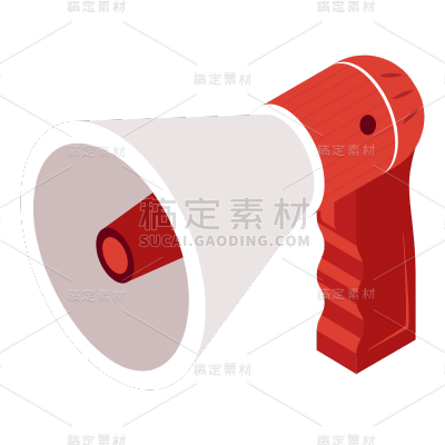 2.5D-消防安全元素贴纸-喇叭