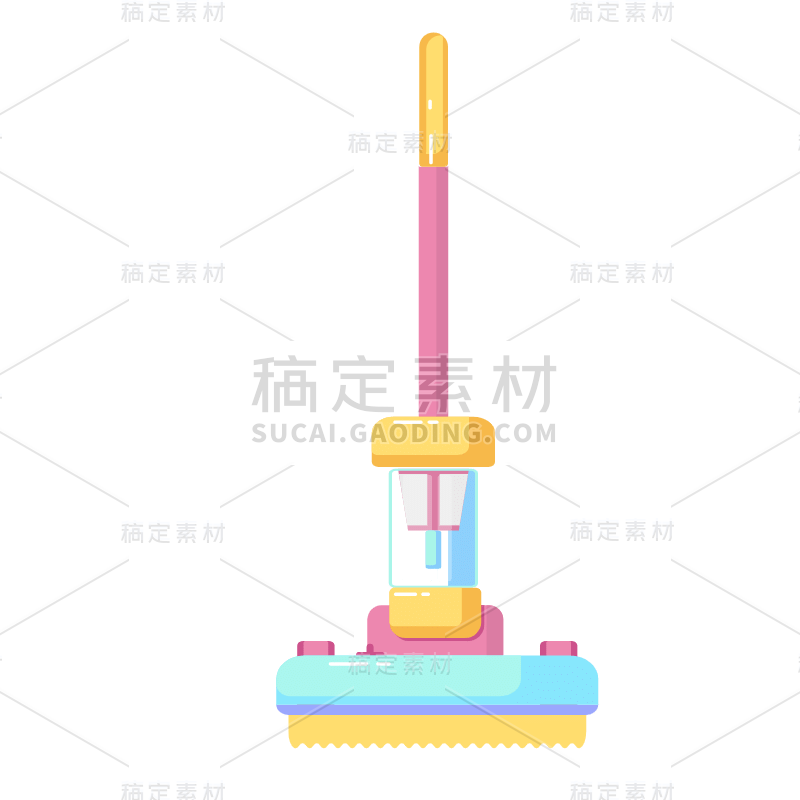 撞色吸尘器家居生活贴纸-SVG10