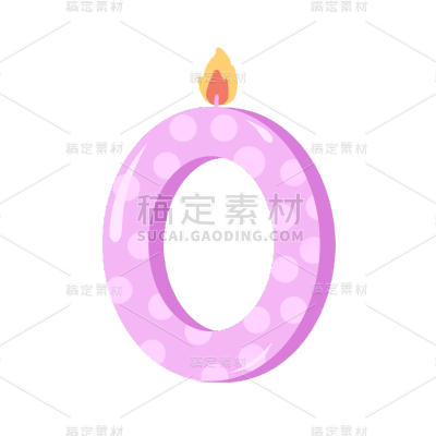 生日蜡烛数字贴纸2