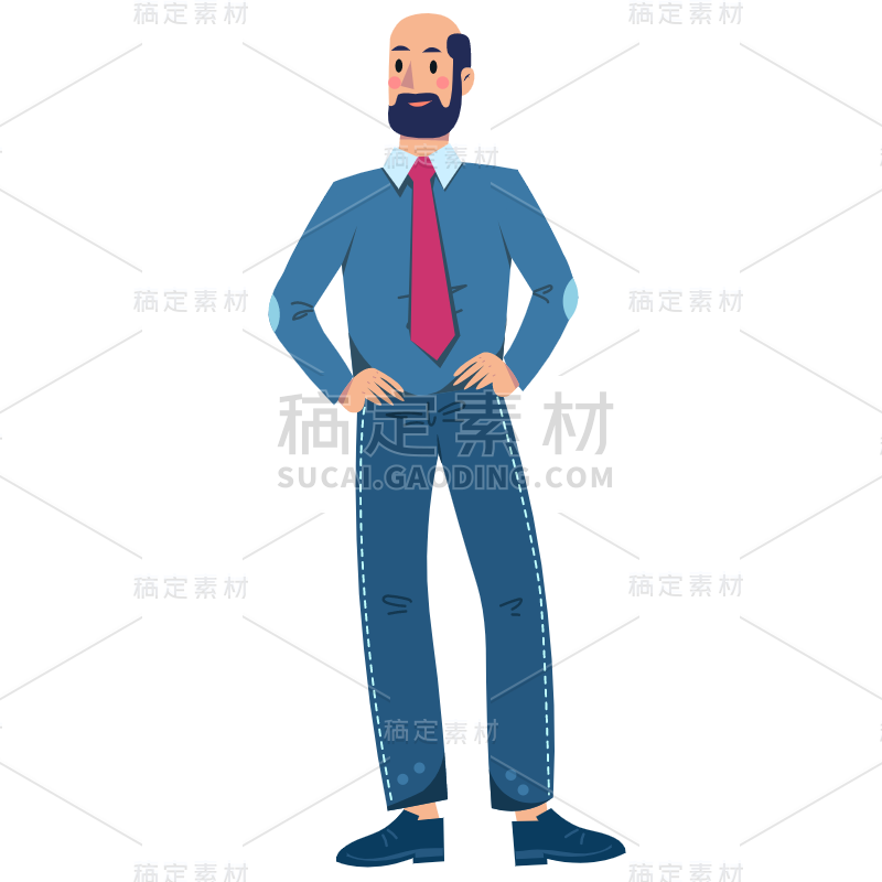 扁平-人物插画-SVG-男人2