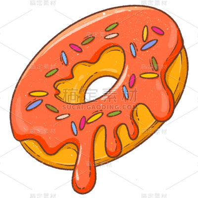 西方美食元素插画