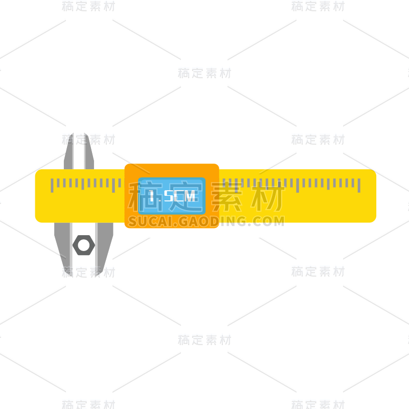 手绘-五金工具2-icon-游标卡尺