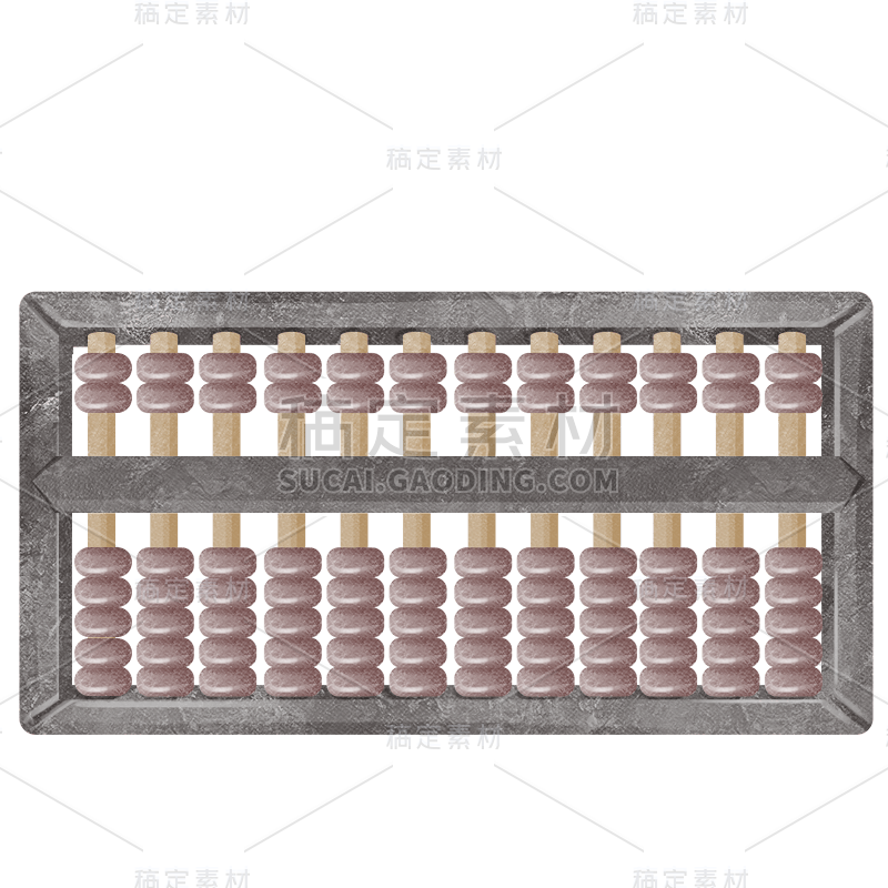 手绘-复古风家具贴纸套系-算盘