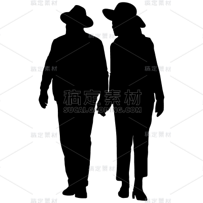 矢量-重阳节人物元素贴纸