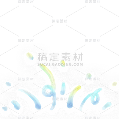 手绘水彩水滴元素