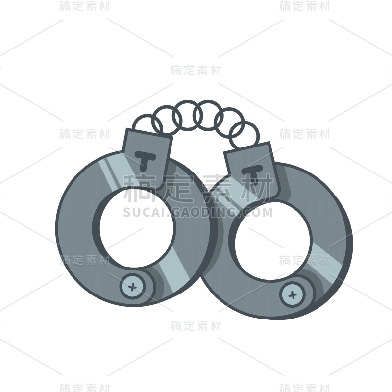 扁平风-犯罪相关元素3-手铐