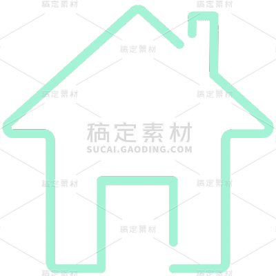 矢量房子建筑线条元素