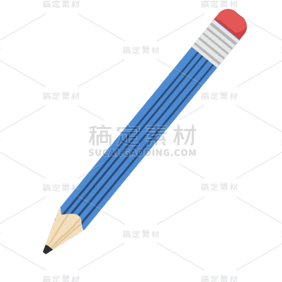 手绘-学习用品教育培训贴纸-铅笔