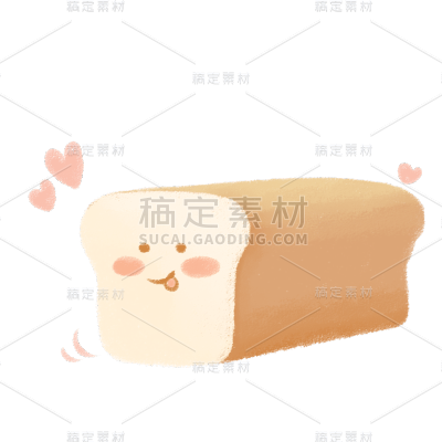 手绘-可爱涂鸦元素-面包