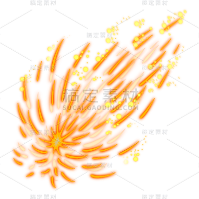 手绘-火焰火光装饰元素贴纸7
