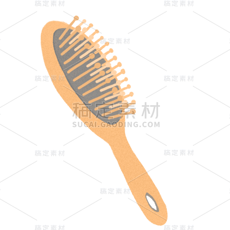 扁平-美发元素-梳子