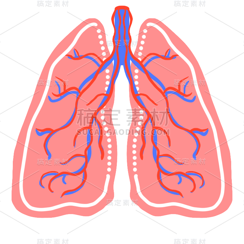 卡通风肺部医疗元素贴纸8