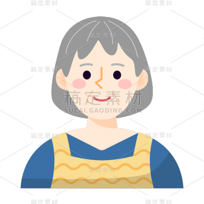 icon-人物头像元素-老奶奶