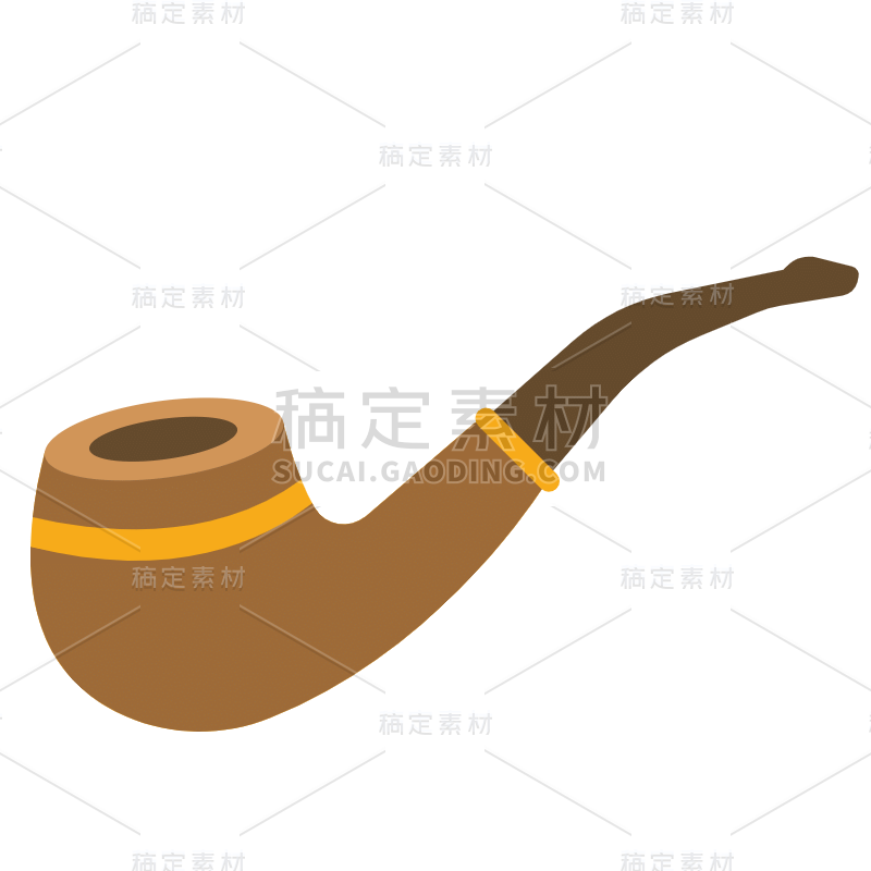 扁平风父亲节贴纸-SVG-烟斗