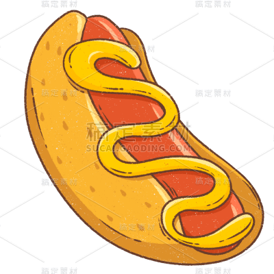 西方美食元素插画