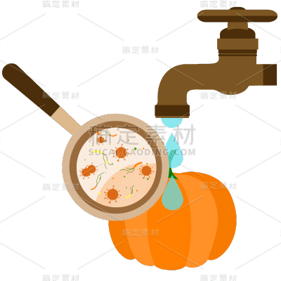 扁平-食品卫生元素医疗贴纸-SVG4