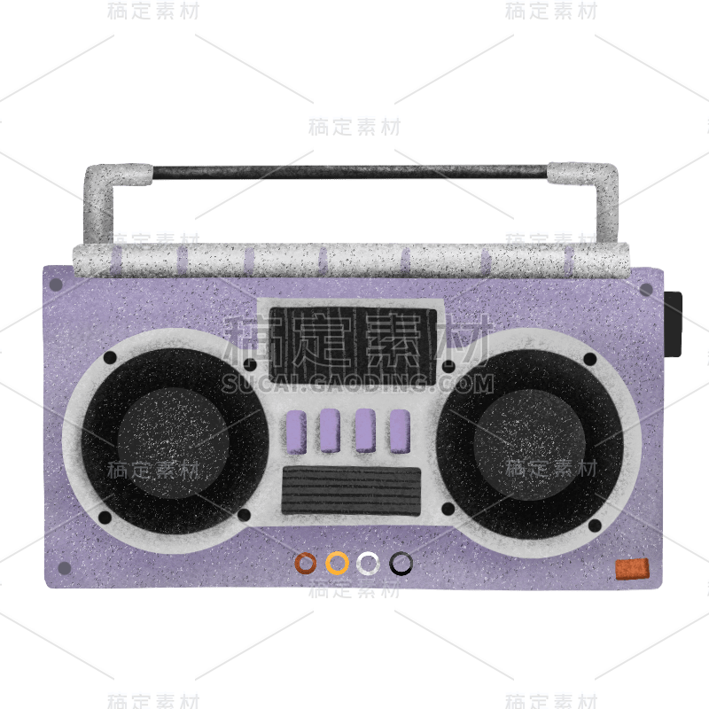手绘-复古风老物件贴纸套系-播音机