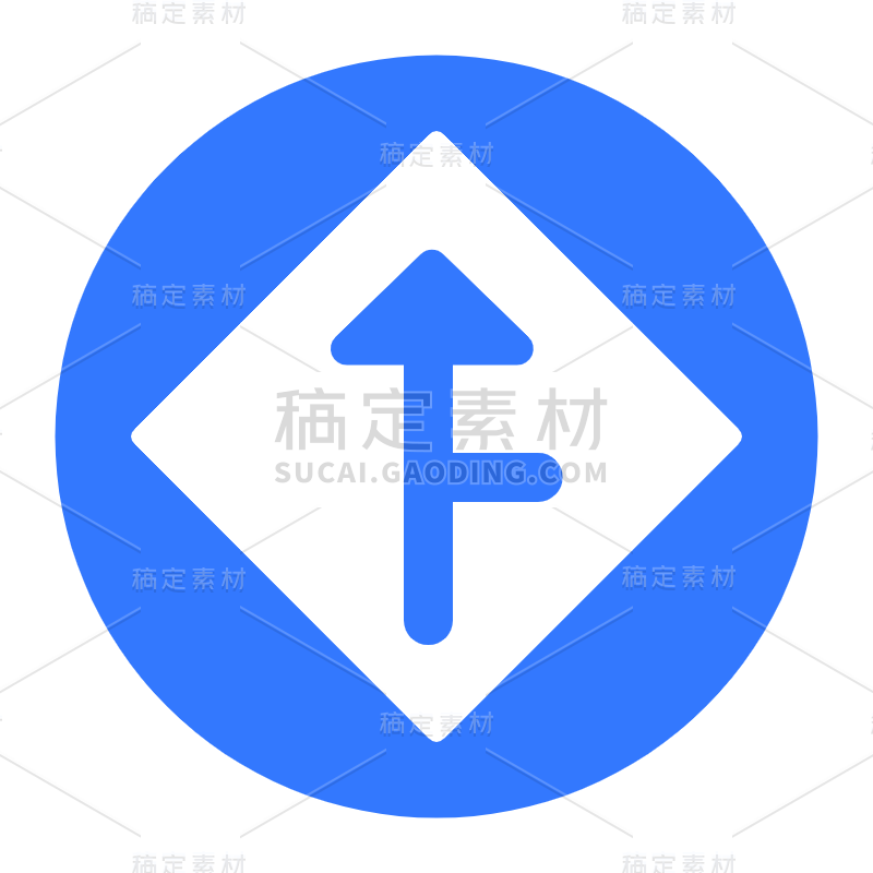 卡通蓝色指示牌位置图标icon