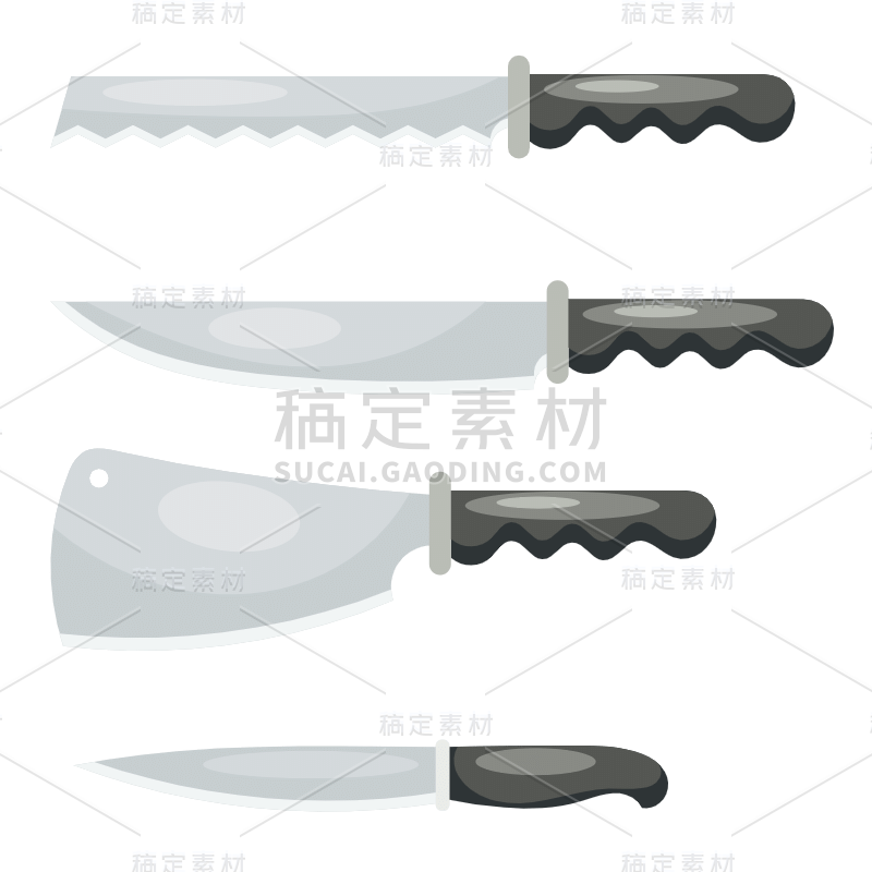 SVG-烧烤用具元素-刀具