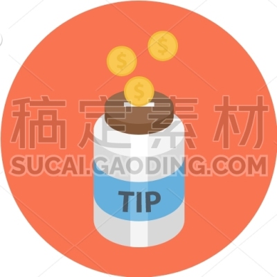 Tipping, Servent, Charge, Happy, Tip, Box