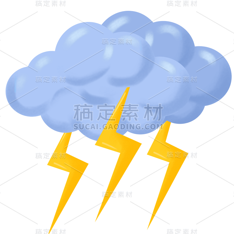 手绘-气象天气元素贴纸1