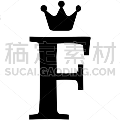 Royal, Alphabet, Crown, Letter, English, F