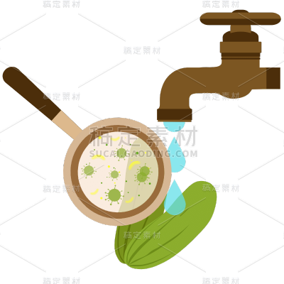扁平-食品卫生元素医疗贴纸-SVG8