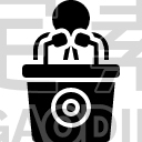 Man Talking By A Speaker