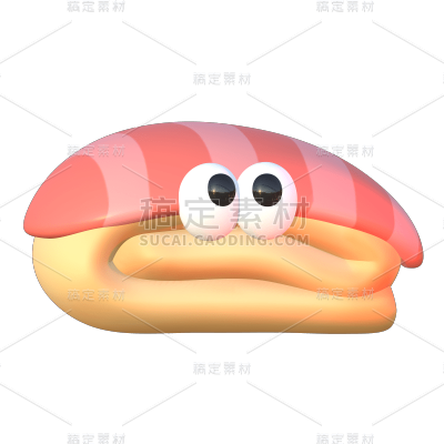 卡通-3D立体美食元素贴纸-寿司