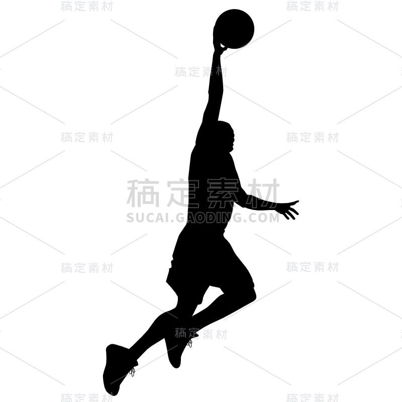 篮球人物剪影贴纸-SVG7