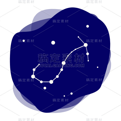 十二星座天蝎座星轨贴纸