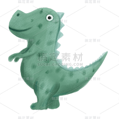手绘-动物元素恐龙贴纸9