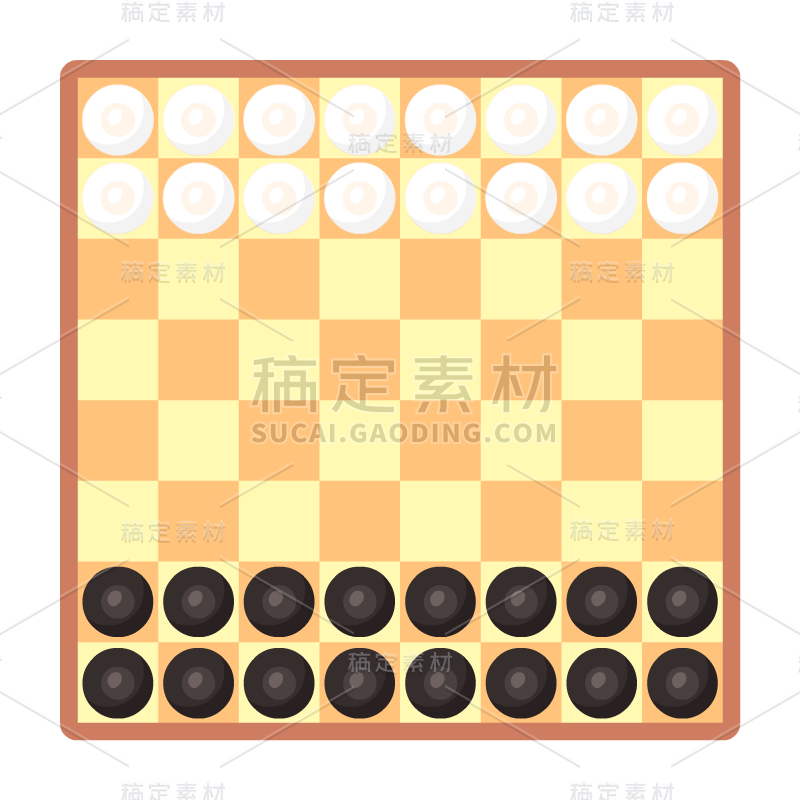 手绘-桌游元素贴纸套系-国际象棋1