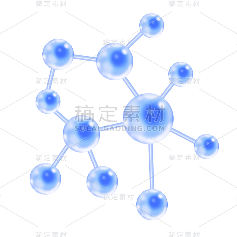 手绘-基因序列医疗元素贴纸2