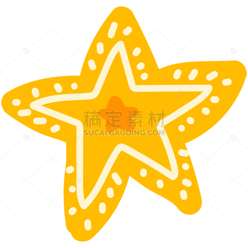 Yellow Seastar Sticker