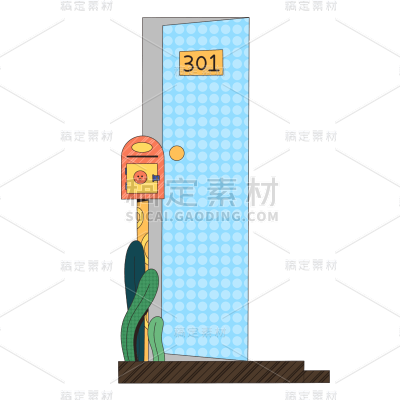 扁平风-建筑元素-门