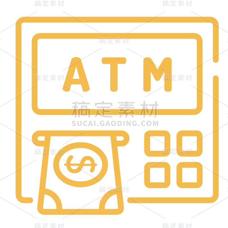 ICON-理财商务金融图标-ATM机