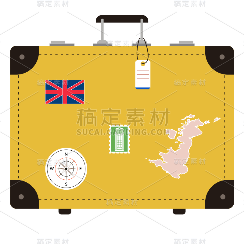 SVG-留学国家旅行箱贴纸