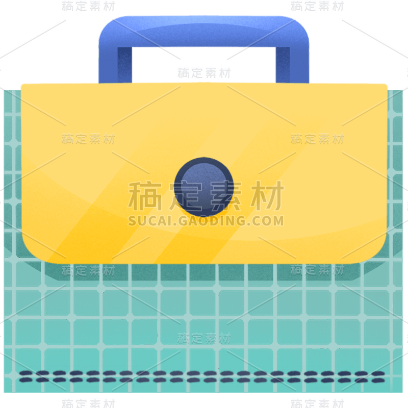 小清新格子纹公文包