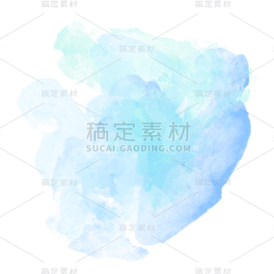 手绘-水彩渲染色块装饰元素贴纸9
