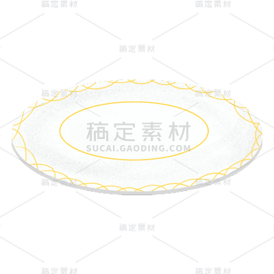 手绘风-家居用品贴纸-盘子