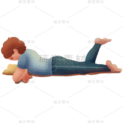 清明节清新风主题贴纸男孩