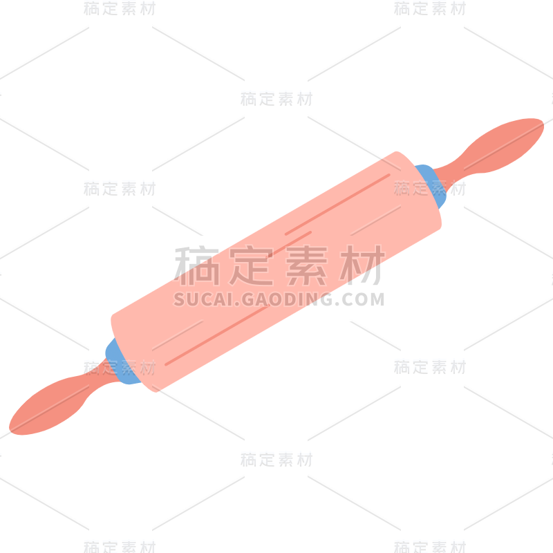 扁平-烘焙工具贴纸-擀面杖