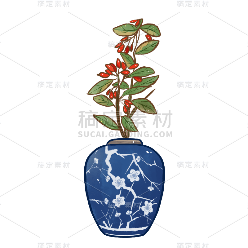 中国风-重阳节氛围贴纸-茱萸