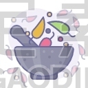 Mortar with spice