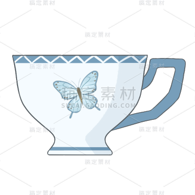 手绘-杯子元素家居生活贴纸4