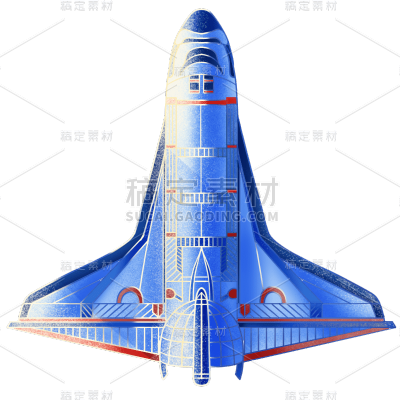手绘-航空航天天文元素贴纸2