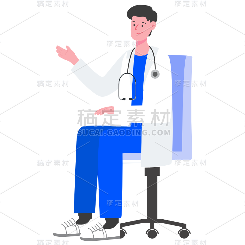 扁平-医疗人物插画-SVG-医生4