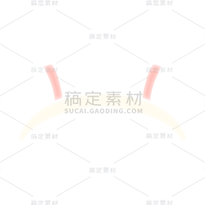 卡通发光脸部装饰贴纸
