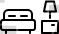 Bedroom, Bed, Night, Lamp, Room, Table, Furniture